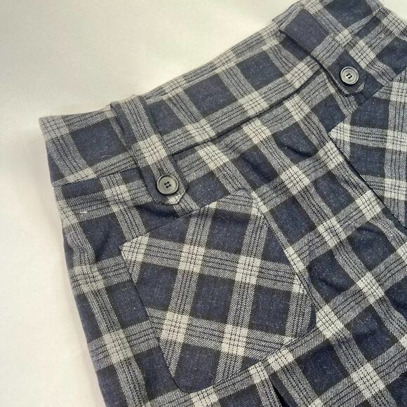 Michael Kors Virgin Wool Blend Plaid Schoolgirl skirt Women's size 4 Black Gray - Picture 3 of 12